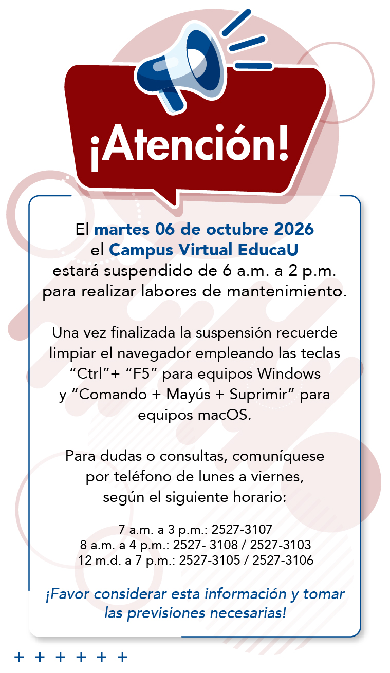 Mantenimiento 6 Octubre 6am a 2pm 
Horario de atención de lunes a viernes
De 7 a 3 ext 25273107
De 8 a 4 exts 25273108